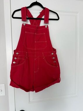 Free People We The Free Red Overalls